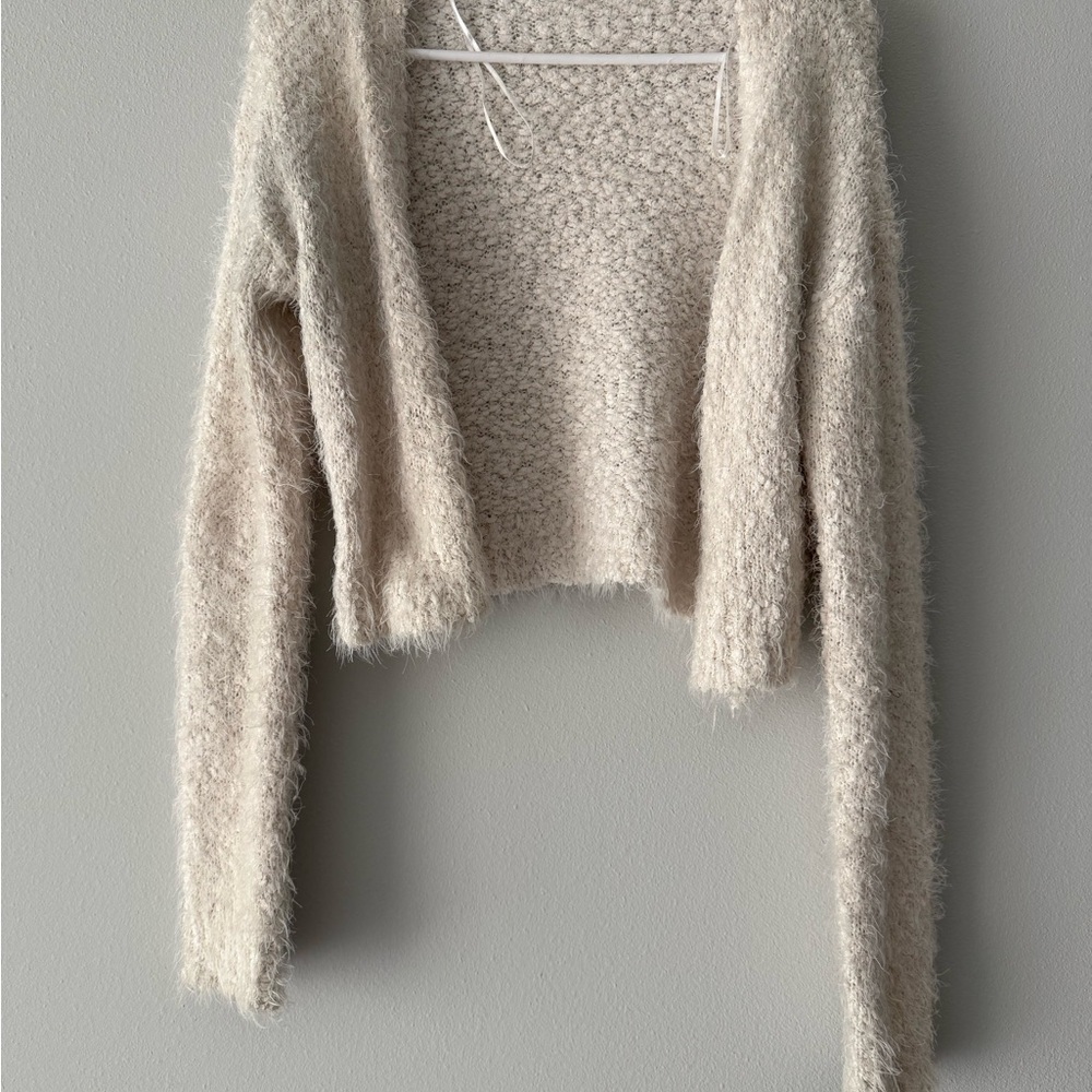 White Women's Cropped Sweater